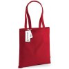 Nákupní taška a košík Westford Mill Nákupní taška WM801 Classic Red 38x42 cm