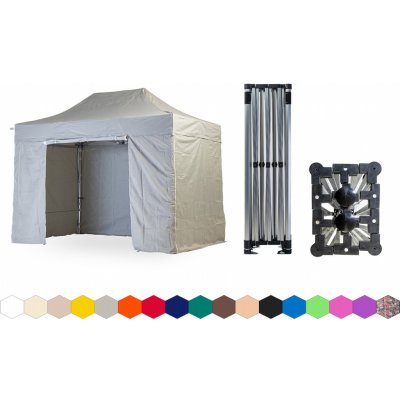 TENTino SMALL HEXAGON 3x4,5 m 5A - ŠEDÁ – Zboží Mobilmania