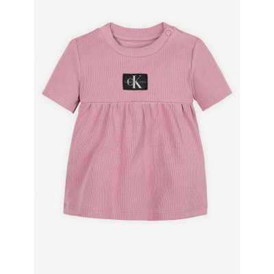 Šaty dětské Calvin Klein Jeans Růžová Dívčí