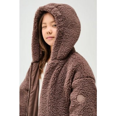 COCCODRILLO Bunda s kapucí hnědé na zip - velikost 146 - hnědá pro dívku – Hledejceny.cz