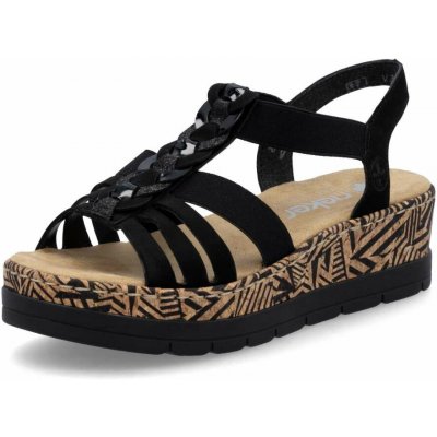 Rieker sandály černé V3902-00 – Zboží Mobilmania