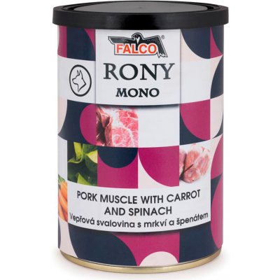 Rony Mono vepřová svalovina s mrkví a špenátem 400 g – Sleviste.cz