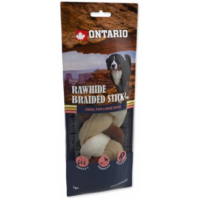 Ontario Rawhide Snack Braided Stick Mix 17,5 cm – Zboží Mobilmania