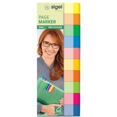 Štítky, papír, 10 × 50 listů, 15 × 50 mm, SIGEL „Multicolor“, různé barvy HN682 – Hledejceny.cz