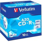 Verbatim CD-R 700MB 52x, Super AZO, jewel, 10ks (43327) – Hledejceny.cz