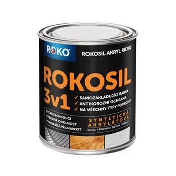Rokosil 3v1 akryl RK 300 1999 černá matná 0,6 L