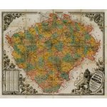 Království České 1883 - nástěnná mapa 120 x 100 cm, lamino + lišty – Zbozi.Blesk.cz