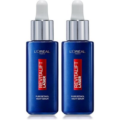 L'ORÉAL PARIS Revitalift Laser X3 Retinol Night Serum 2 × 30 ml – Zboží Mobilmania