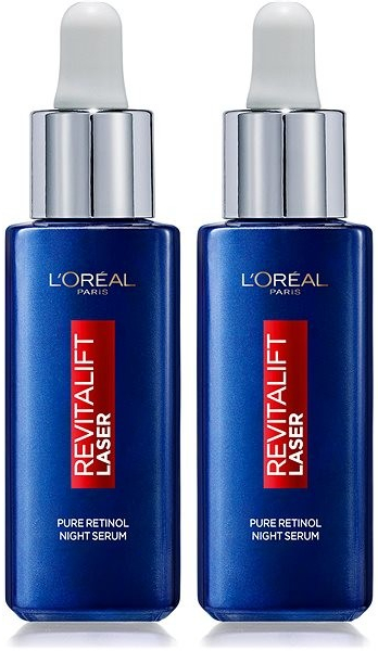 L\'ORÉAL PARIS Revitalift Laser X3 Retinol Night Serum 2 × 30 ml