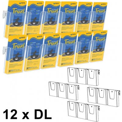 A-Z Reklama CZ Cocktail Brochure Wall držák na letáky set 12 x DL – Zboží Dáma