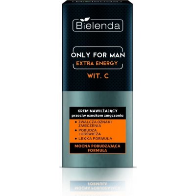 Bielenda Only for Men Extra Energy intenzivní hydratační krém proti známkám únavy Vitamin C Magnesium Caffeine Ceramides 50 ml