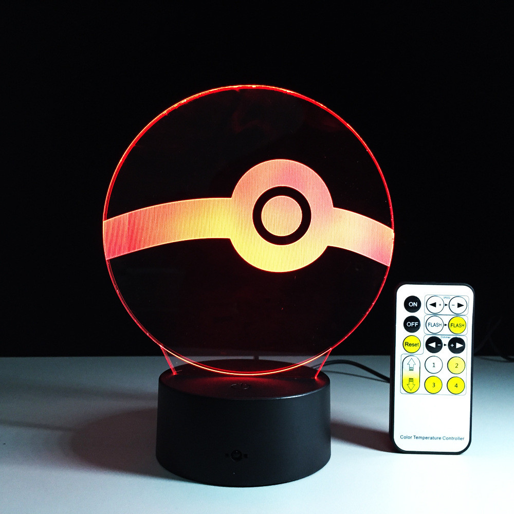 Beling Dětská lampa Pokebal 7 barevná S1222