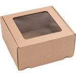 Eobaly.cz Dárková krabice s průhledným víkem 200x200x100 - 25 ks – Zboží Dáma