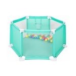 Doris ohrádka na hraní mentolová + míčky 50ks A_BRIFF002 – Sleviste.cz