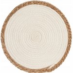 Gift Decor Prostírání Bílý/Kaštanová Přírodní Bílý 35x1x35cm – Zboží Mobilmania