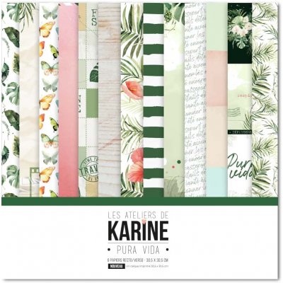 LES ATELIERS DE KARINE Sada vzorovaných scrapbookových papírů - 12x12" / Pura Vida – Hledejceny.cz