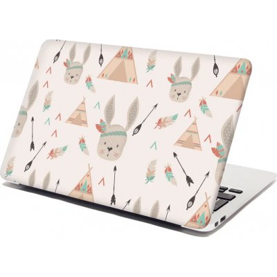 Sablio Samolepka na notebook Zajíček indián - 38x26 cm – Zboží Živě