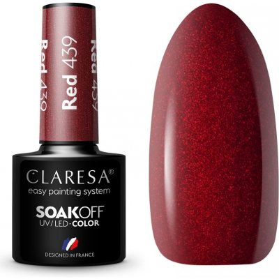 Claresa SoakOff UV/LED Color Warm Feelings gelový lak na nehty odstín Red 439 5 g – Zboží Mobilmania