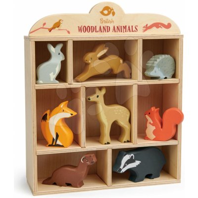 Tender Leaf Toys lesní zvířátka na poličce 8 ks Woodland Animals králík zajíc ježek liška srnka veverka lasice jezevec – Zboží Mobilmania