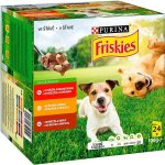 Purina Friskies Dog Adult výběr s hovězím kuřetem a jehněčím ve šťávě 12 x 100 g – Hledejceny.cz