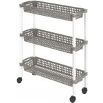 REGÁL KOŠOVÝ NA KOLEČKÁCH,3 PATRA,60X18X61CM,PLAST – Hledejceny.cz