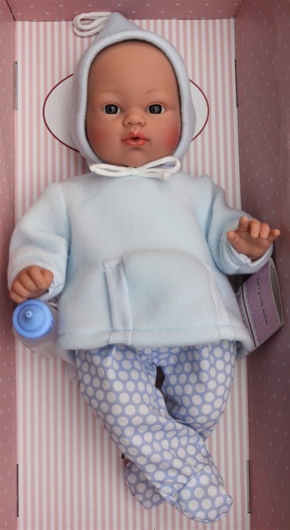 ASIVIL Realistické miminko chlapeček KOKE ve flízové mikině