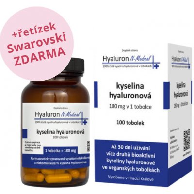 Hyaluron N-Medical 100% čistá kyselina hyaluronová 100 tobolek – Hledejceny.cz