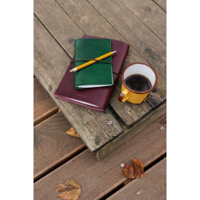 Vashina Kožený notes A6 Modrá linkovaný – Zboží Dáma