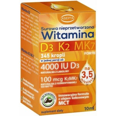Asepta Vitamin D3 K2 MK7 kapky 10 ml – Hledejceny.cz