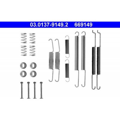 Sada příslušenství, brzdové čelisti ATE 03.0137-9149 (AT 669149) - SEAT, ŠKODA, VW – Hledejceny.cz