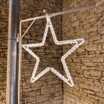 DECOLED Easy Fix 2D LED světelná hvězda, Ø 74 cm, teple bílá, dekor na veřejné osvětlení, hliník – Hledejceny.cz