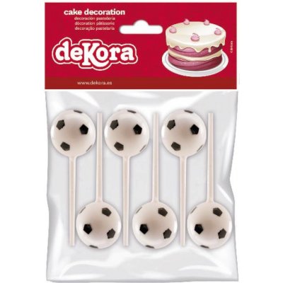 Zápich do dortu, nebo cupcakes - fotbalové míče Dekora