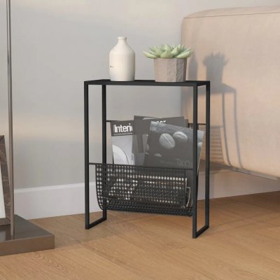 ČERNÝ STOJAN NA NOVINY 35X15X45CM OCEL – Sleviste.cz