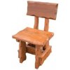 Zahradní židle a křeslo Drewmax Zahradní židle MO265 smrk masiv ořech + lak