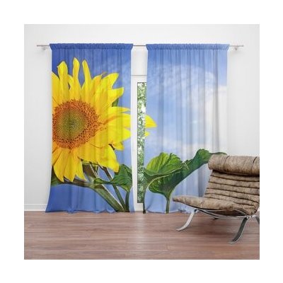 Sablio Závěs Slunečnice 2: 2ks 140x250cm – Hledejceny.cz