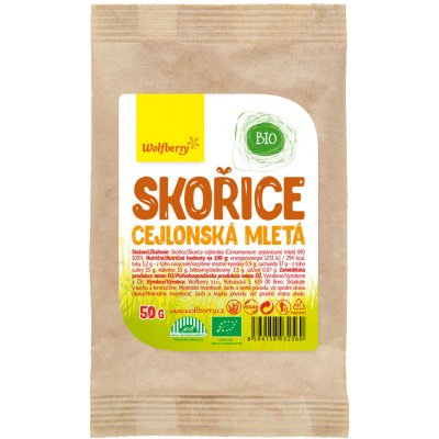 Wolfberry BIO Skořice Cejlonská mletá 50 g – Sleviste.cz