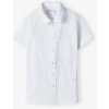 Kojenecké tričko a košilka Max & Mia Bílá chlapecká společenská košile krátký rukáv Bílá