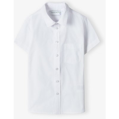 Max & Mia Bílá chlapecká společenská košile krátký rukáv Bílá – Zboží Dáma