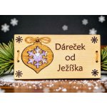 Dekorace z Řečice Vánoční dřevěné přání na peníze ozdoba. – Zboží Dáma