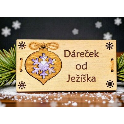 Dekorace z Řečice Vánoční dřevěné přání na peníze ozdoba. – Zboží Dáma