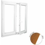 ALUPLAST Plastové okno dvoukřídlé zlatý dub/bílé 120x150 – Sleviste.cz