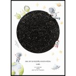 Jen tak z lásky Hvězdná mapa životního okamžiku - Váš originální dárek s hloubkou Rozměr plakátu: 30 × 40 cm (tištěný plakát), Barva pozadí: Malý princ – Zboží Mobilmania