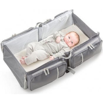 Delta Baby Doomoo BASICS Baby travel a přenosná taška Tm. šedá