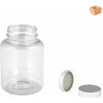 Pilulka Plastová lahvička čirá s bílým uzávěrem 200 ml 225 ks – Zboží Dáma