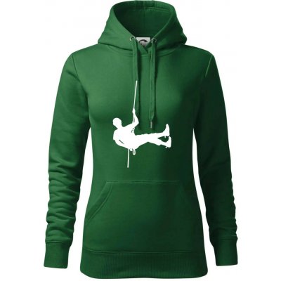 Visící horolezec mikina dámská Cape s kapucí Lahvově zelená – Zboží Dáma
