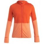 ICEBREAKER Mens Merino 200 RealFleece Descender LS Zip Hoodie Molten/Ember/Cb vzorek – Zboží Mobilmania