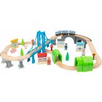 Small Foot Dřevěná vláčkodráha s mosty a tunely – Zboží Mobilmania
