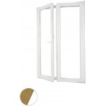 Aluplast dvoukřídlé balkonové dveře Trojsklo Přírodní dub/bílá Levé 160 x 210 cm – Hledejceny.cz