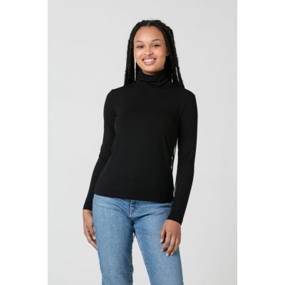 ONEDAY KARLA dámské tričko s rolákem Černé – Zboží Dáma