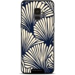 Mobiwear Glossy Samsung Galaxy S9 GA41G Béžové květy na modré – Zboží Mobilmania